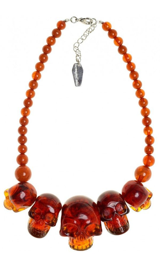 Amber Skull Necklace