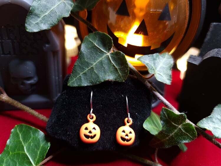 Pumpkin Dangle Drop Earrings