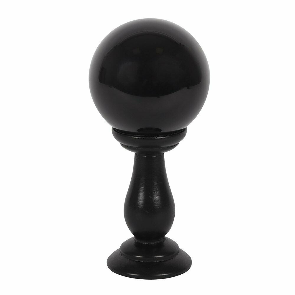 Small Black Crystal Ball & Stand