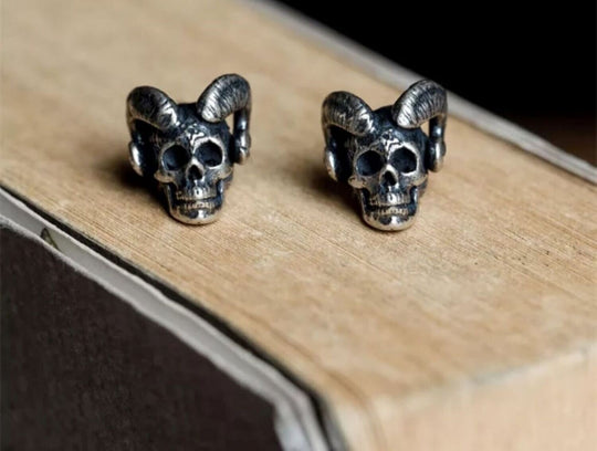 Satan Skeleton Earrings (925 SS)