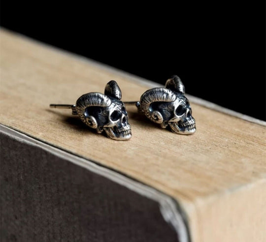 Satan Skeleton Earrings (925 SS)