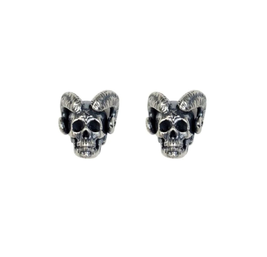 Satan Skeleton Earrings (925 SS)