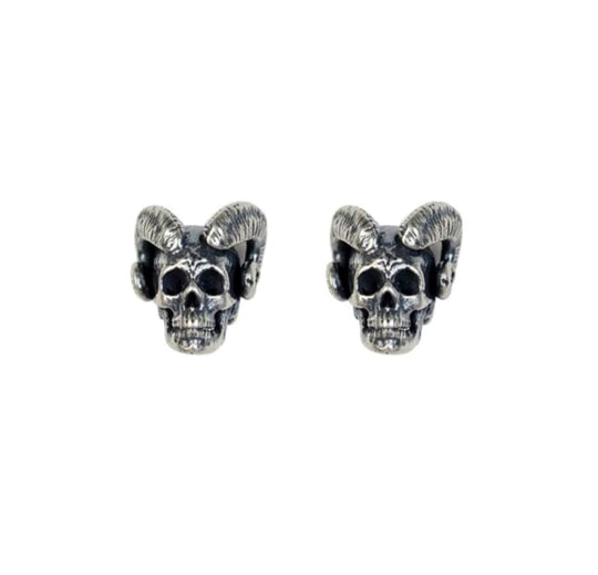 Satan Skeleton Earrings (925 SS)