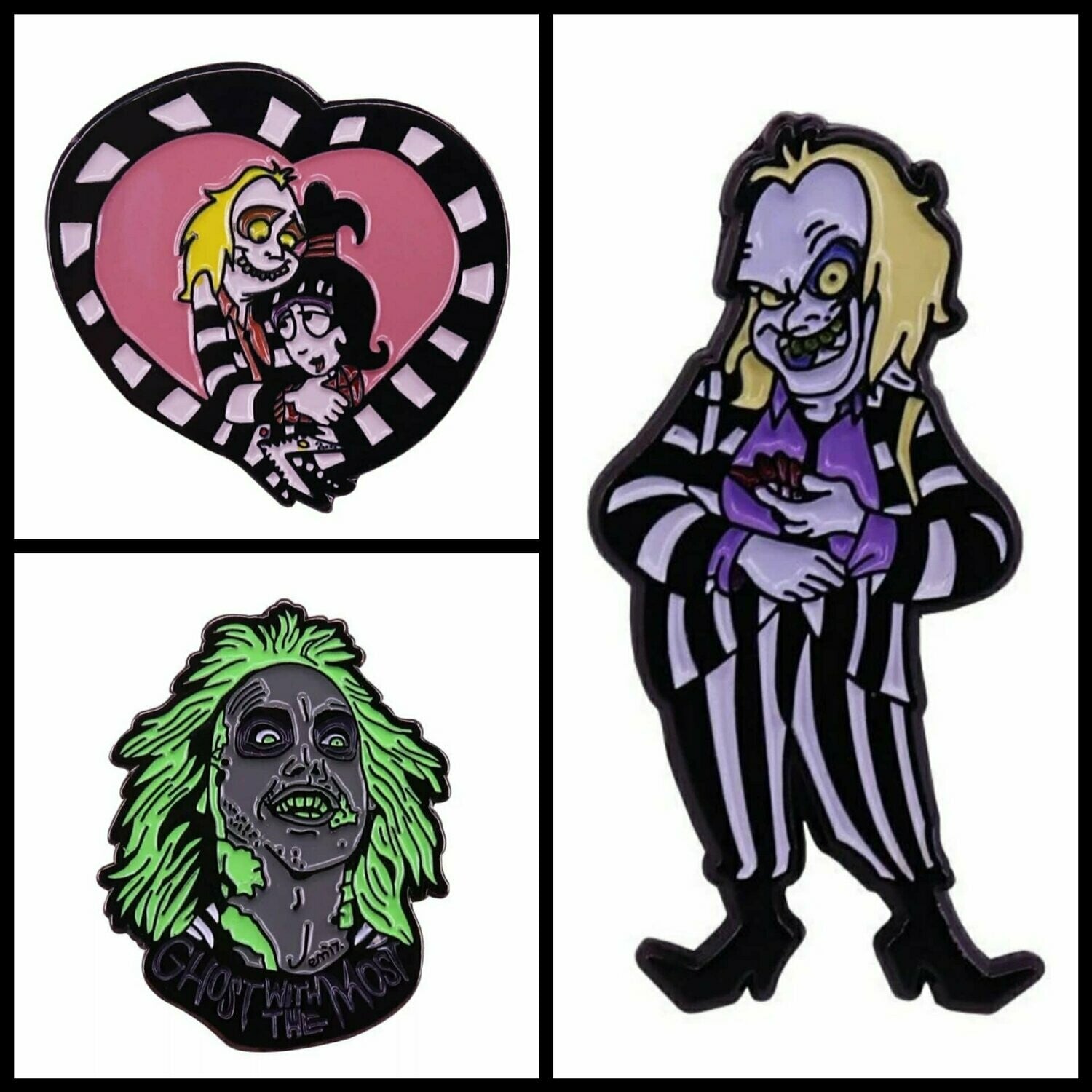 Cheapest Beetlejuice tarot enamel pin