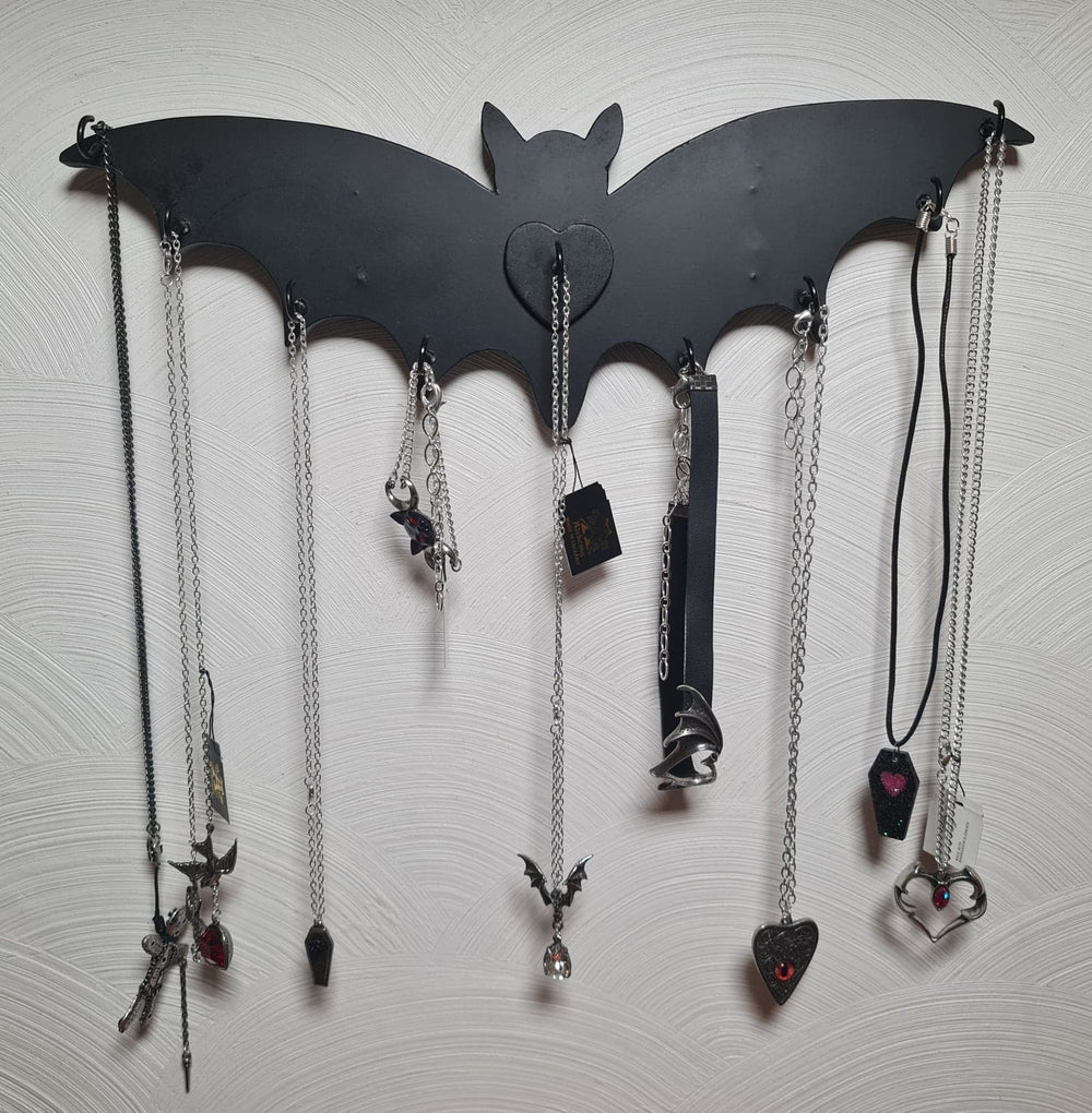 Bat Jewellery / Key Holder -  Black