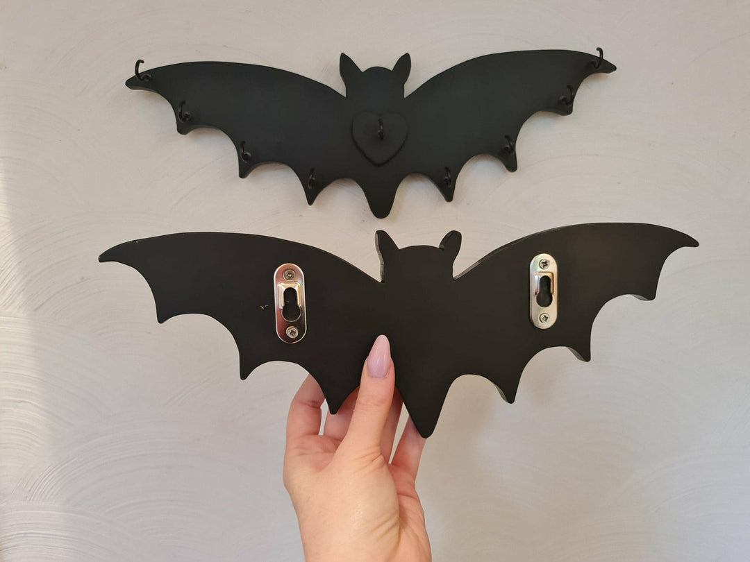 Bat Jewellery / Key Holder -  Black