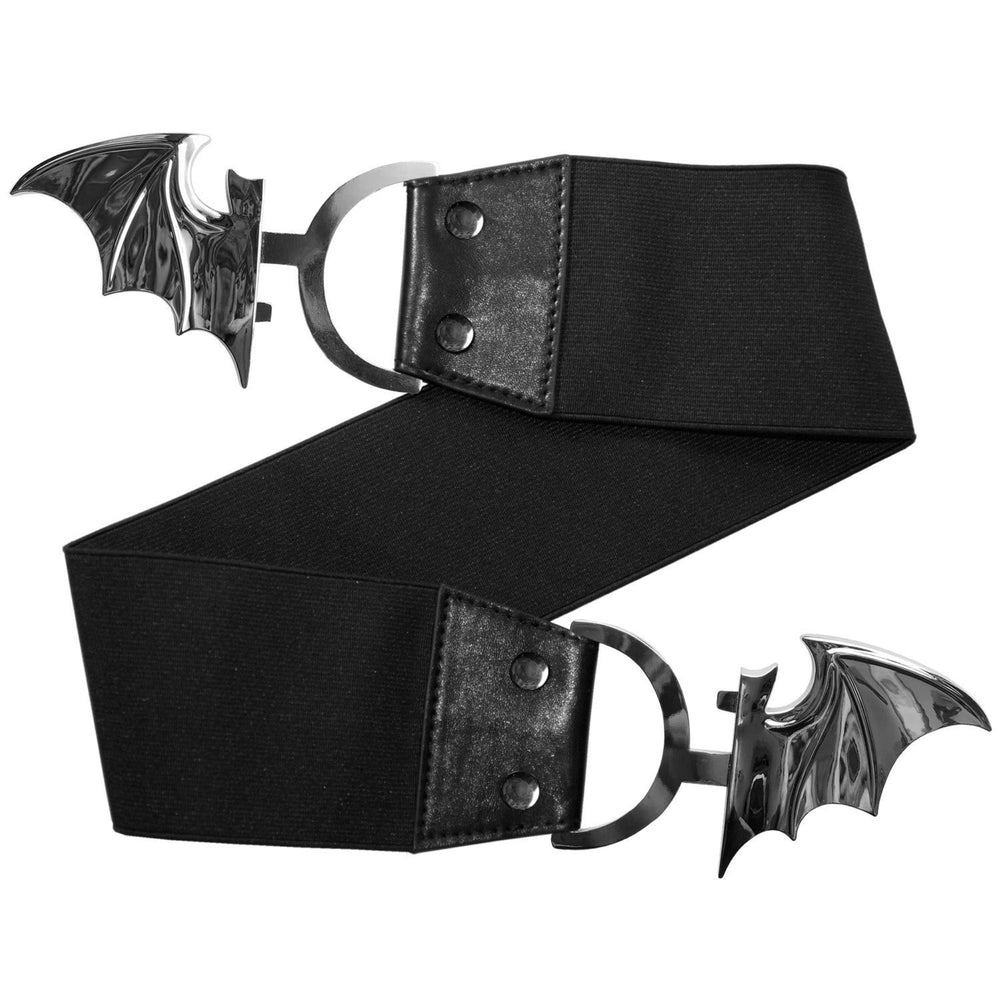 Silver Bat Elastic Waist Belt