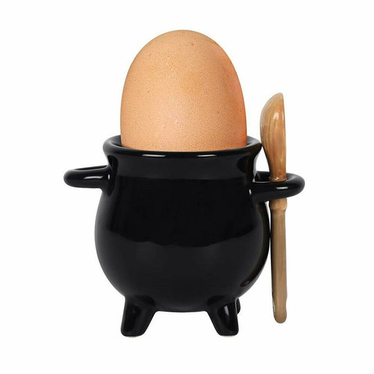 Cauldron Egg With Broom Spoon
