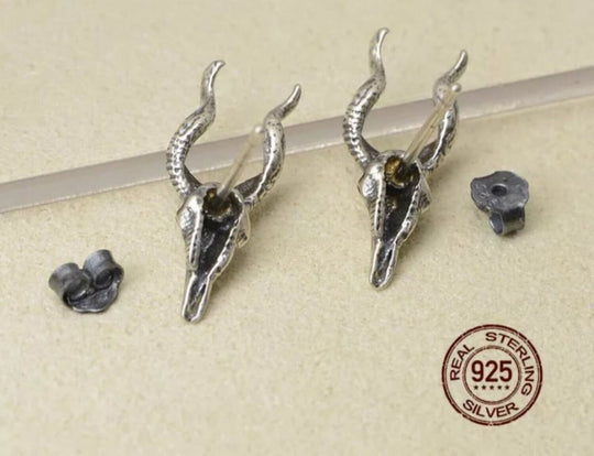 Deer Skull Studs