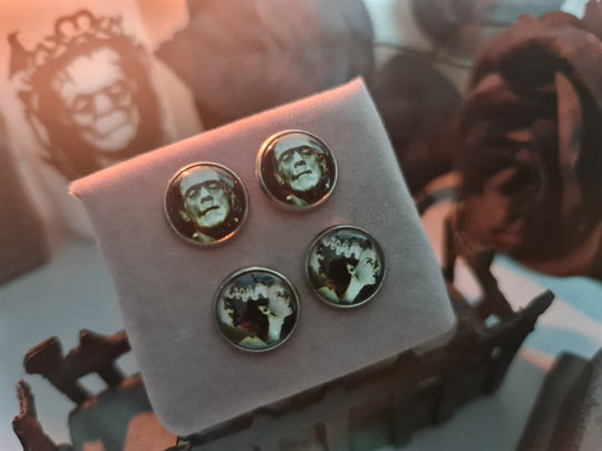 Frankenstein/Bride Studded Earrings