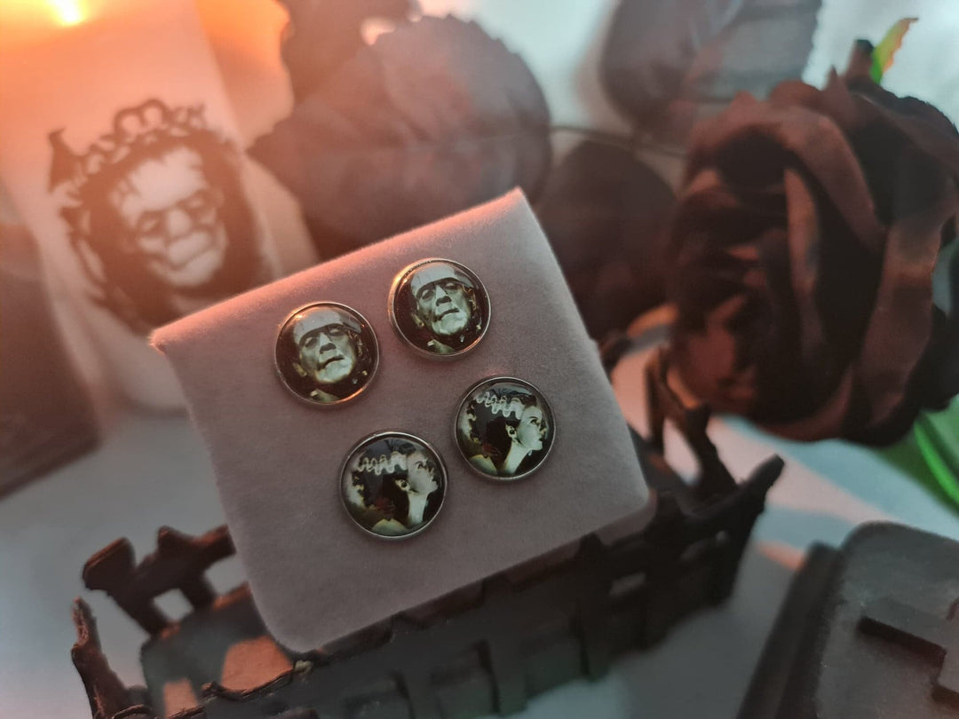 Frankenstein/Bride Studded Earrings