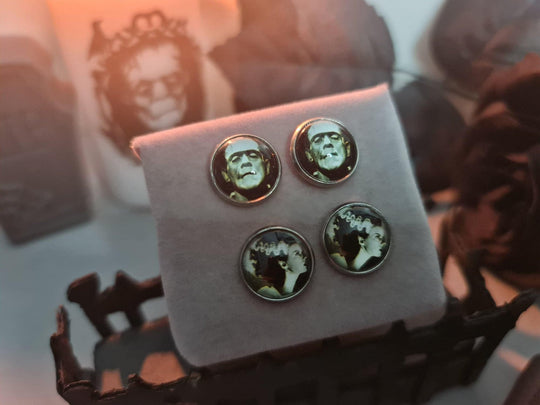 Frankenstein/Bride Studded Earrings