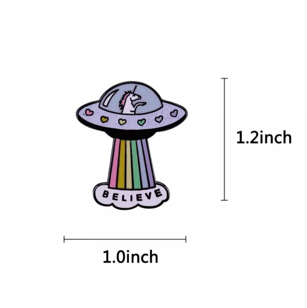 'Unicorn UFO' Enamel Pin
