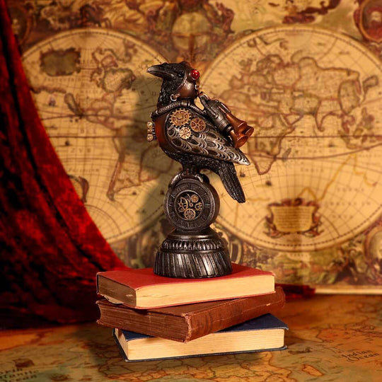 Steampunk Rivet Raven Figurine