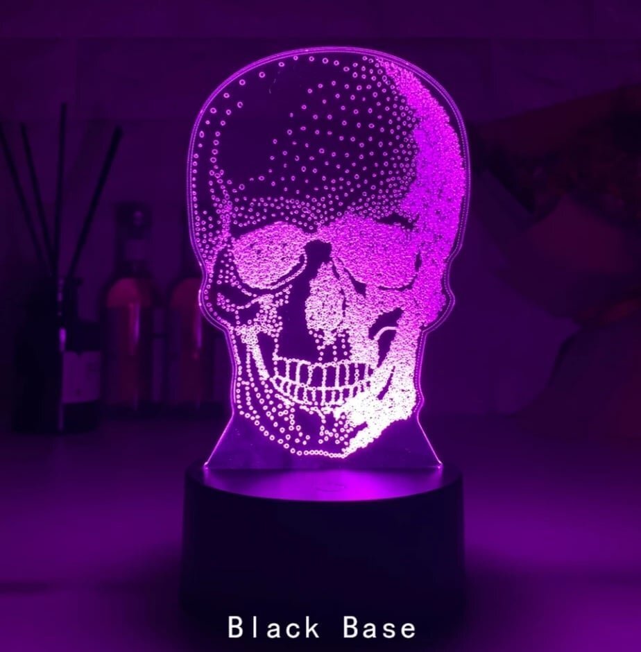 3D Skull Night Light