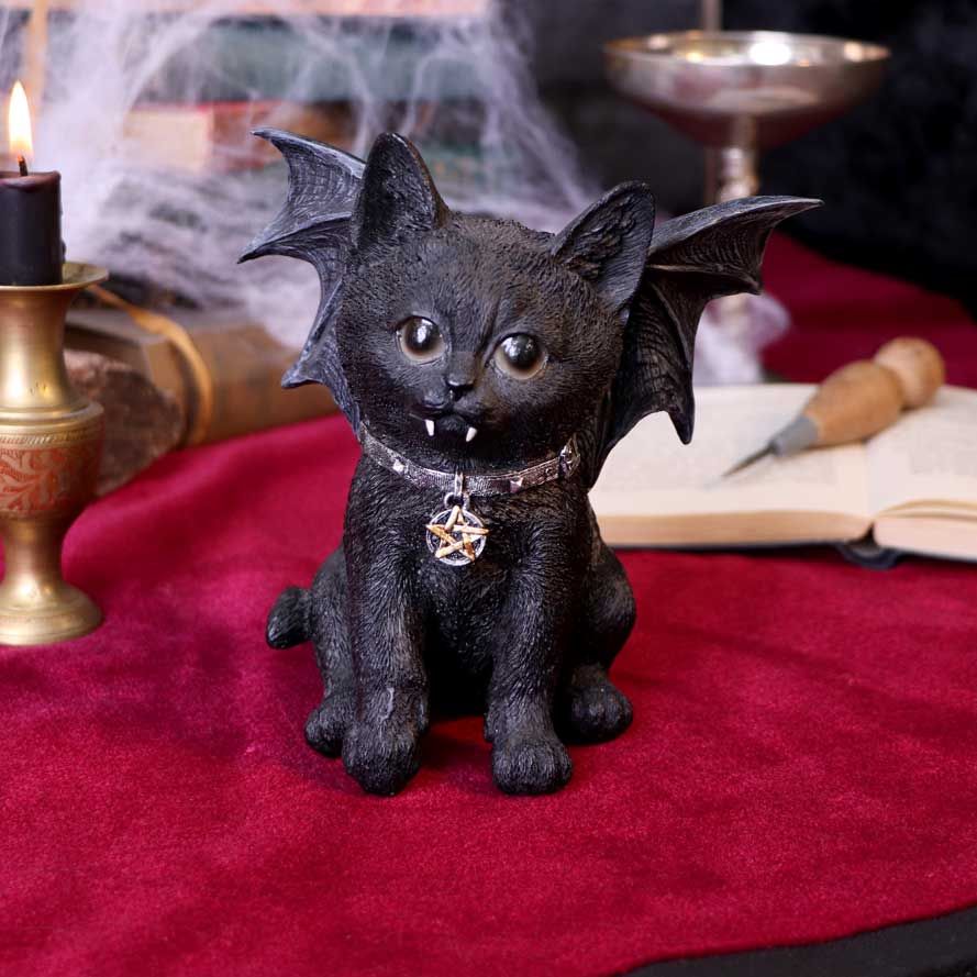 Vampuss Black Bat Cat Figurine 16cm