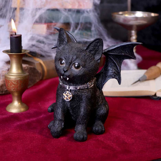 Vampuss Black Bat Cat Figurine 16cm