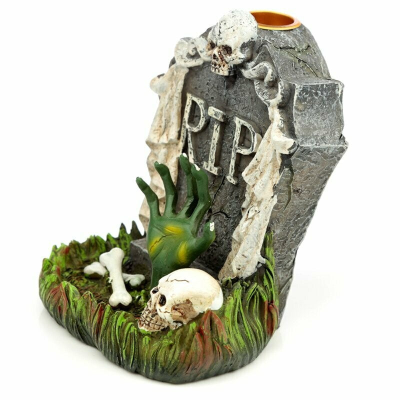 RIP Zombie Hand Tombstone Backflow Incense Burner