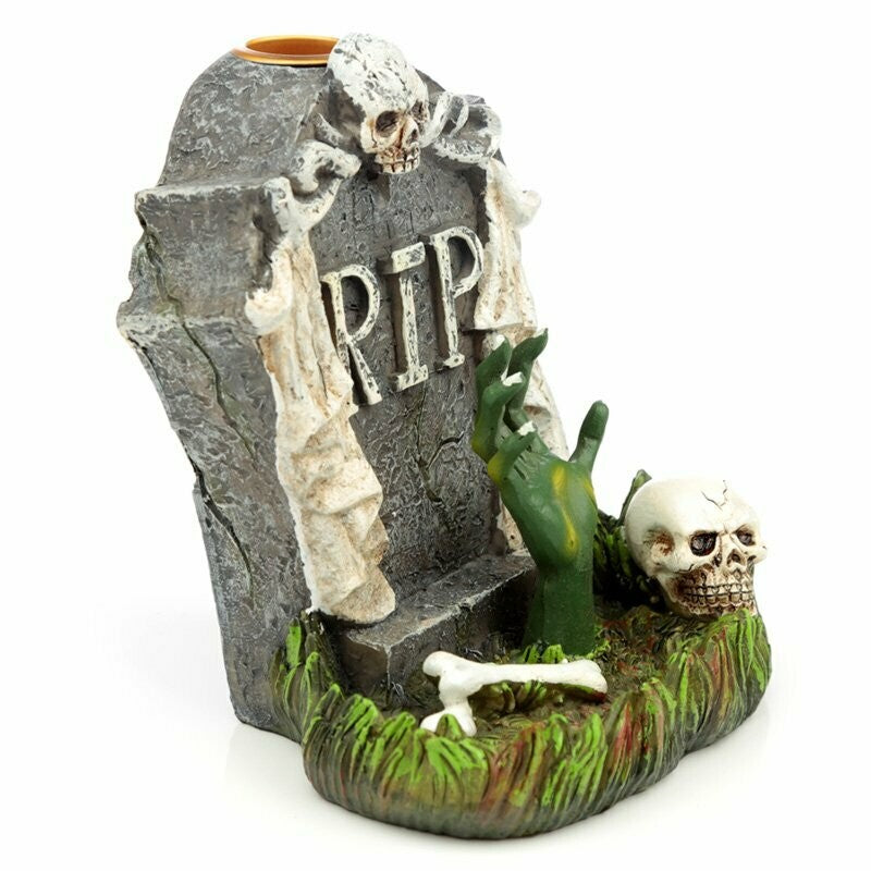 RIP Zombie Hand Tombstone Backflow Incense Burner